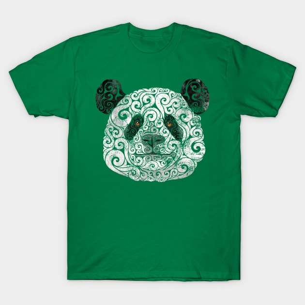 Swirly Panda T-Shirt by VectorInk